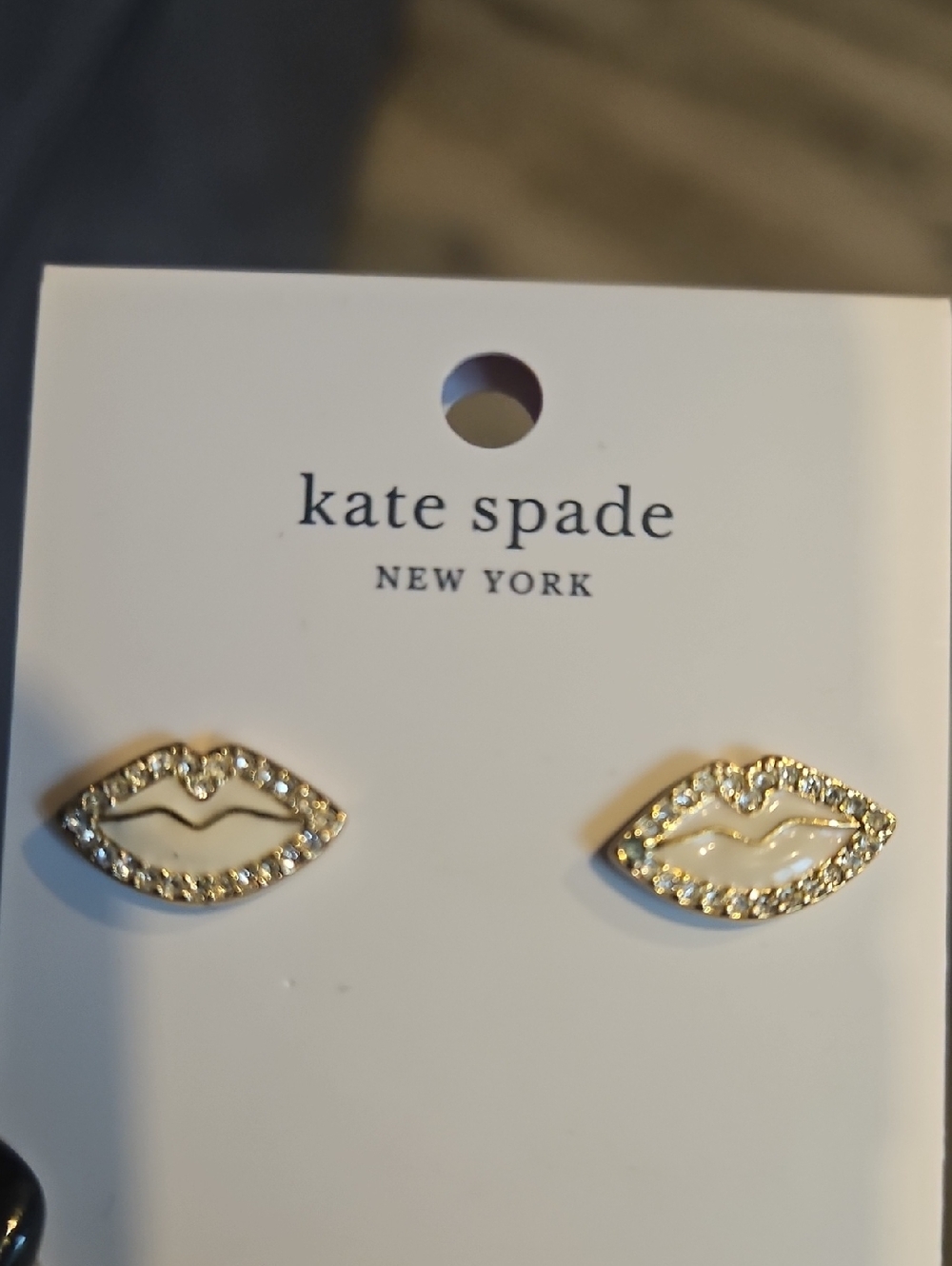 Kate Spade New York Love List Kiss Lips Stud Earrings  ~ NWT